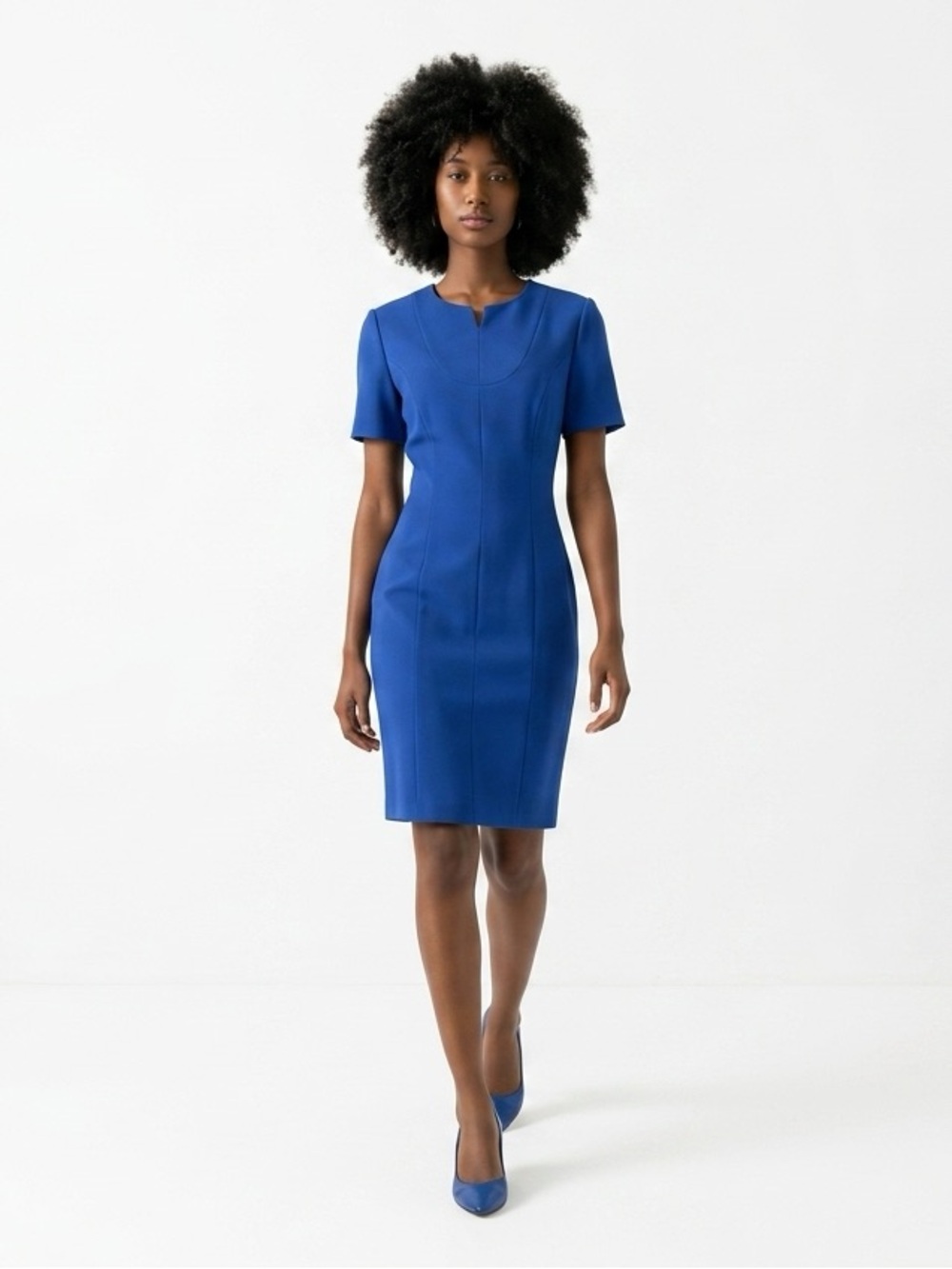 Liz Claiborne Royal Blue Short-Sleeve Sheath Dress